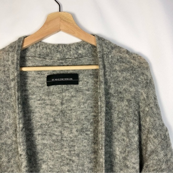 By Malene Birger Bellisa Gray Knitted Wool Blend Duster Cardigan Sweater XXS - Picture 4 of 5